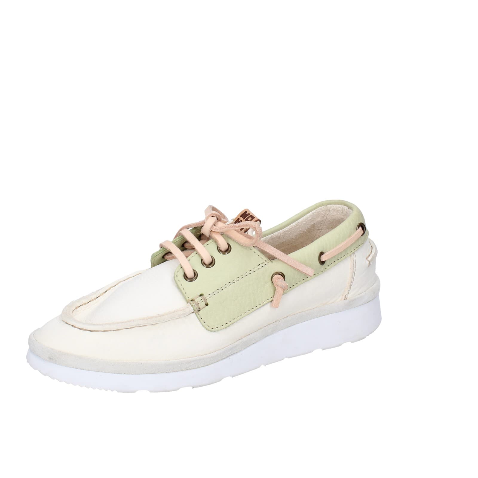 scarpe donna MOMA classiche bianco pelle verde 1AS407-YAC2 EZ870