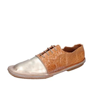 scarpe donna MOMA classiche marrone pelle oro 1AS439-RANA BC828