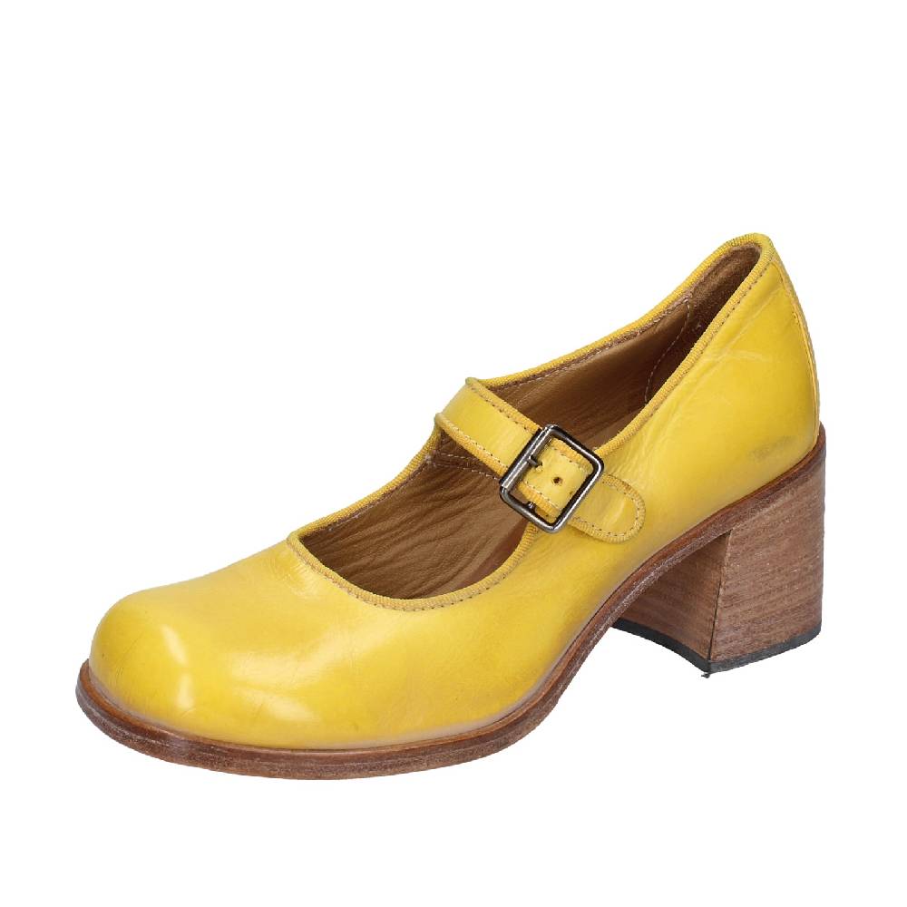 scarpe donna MOMA decollete giallo pelle 47403L VINTAGE EX446