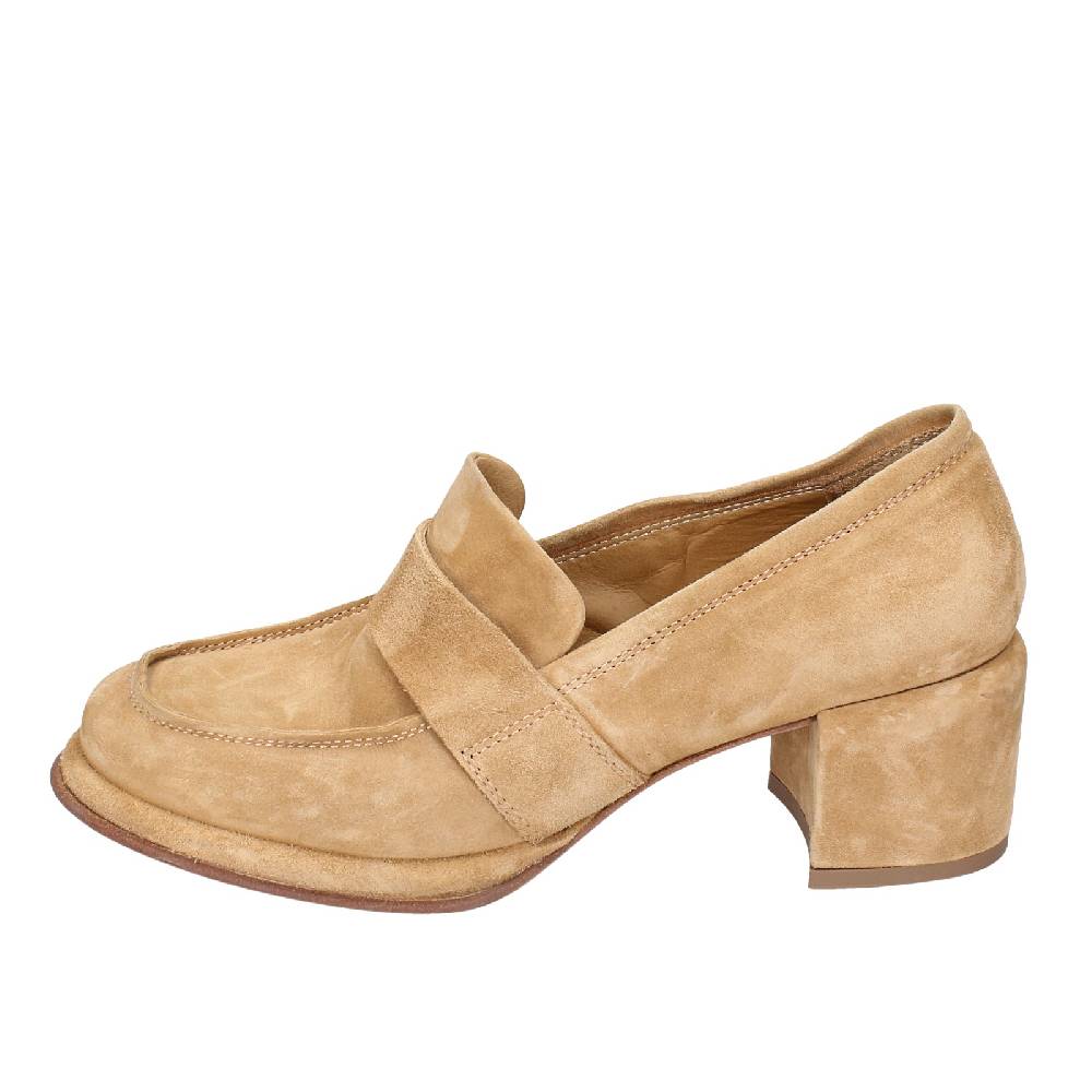 Scarpe Donna MOMA Mocassini Beige Camoscio 44401E VINTAGE EX469