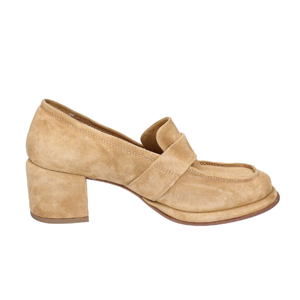 Scarpe Donna MOMA Mocassini Beige Camoscio 44401E VINTAGE EX469