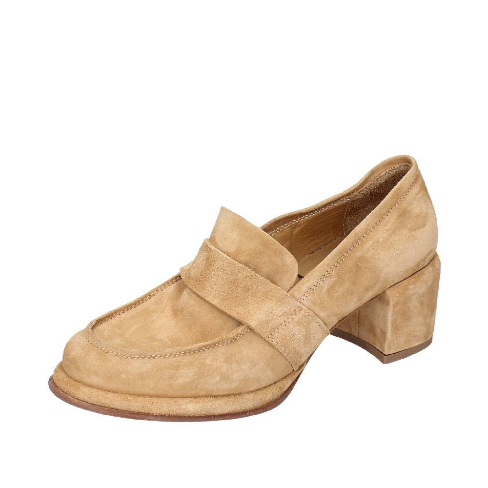 scarpe donna MOMA mocassini beige camoscio 44401E VINTAGE EX469