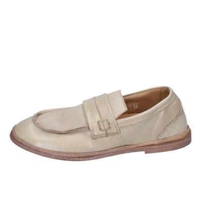 Scarpe Donna MOMA Mocassini Beige Pelle Marrone 1ES323-TV BC52