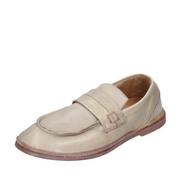 scarpe donna MOMA mocassini beige pelle marrone 1ES323-TV BC52
