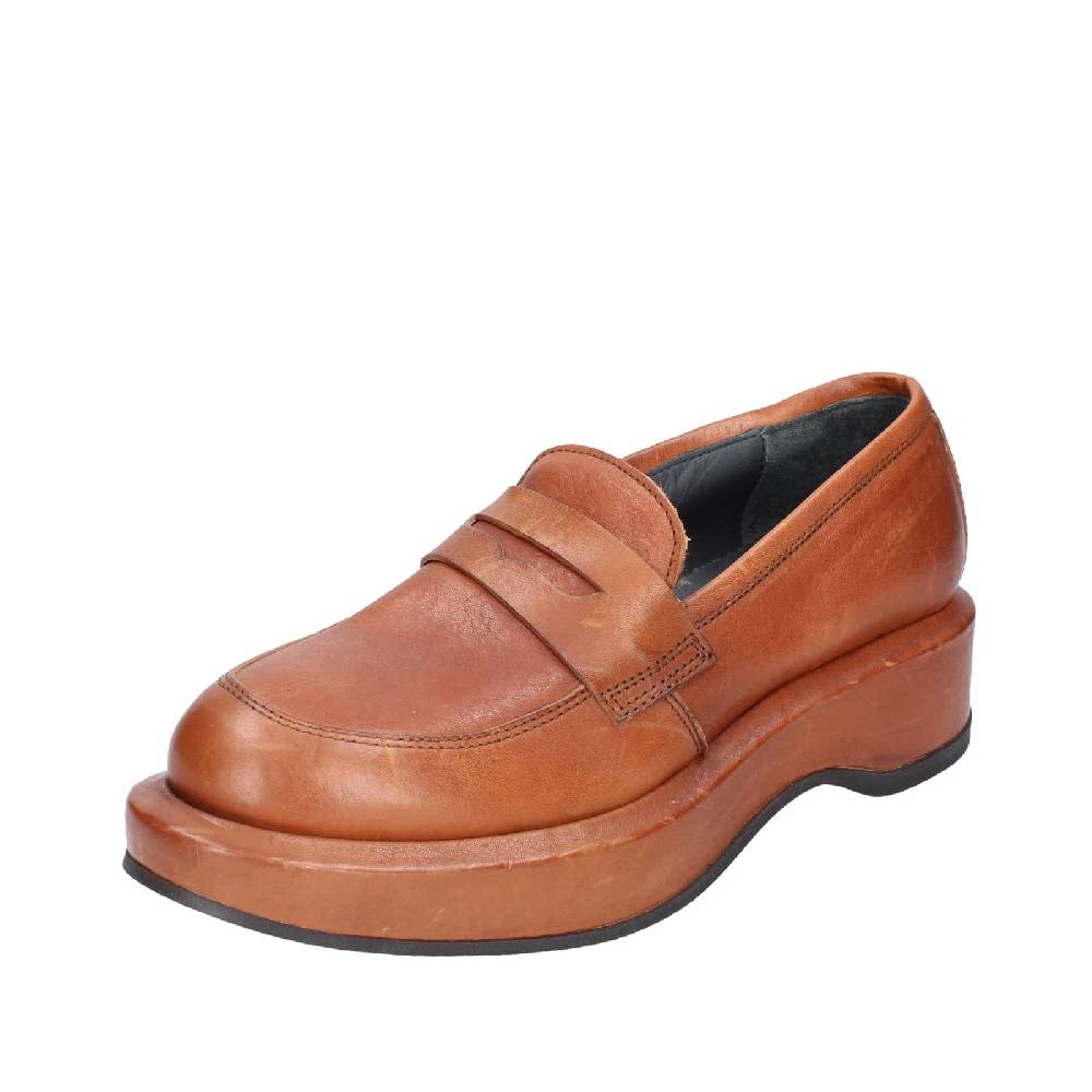 scarpe donna MOMA mocassini marrone pelle 82301E EY562
