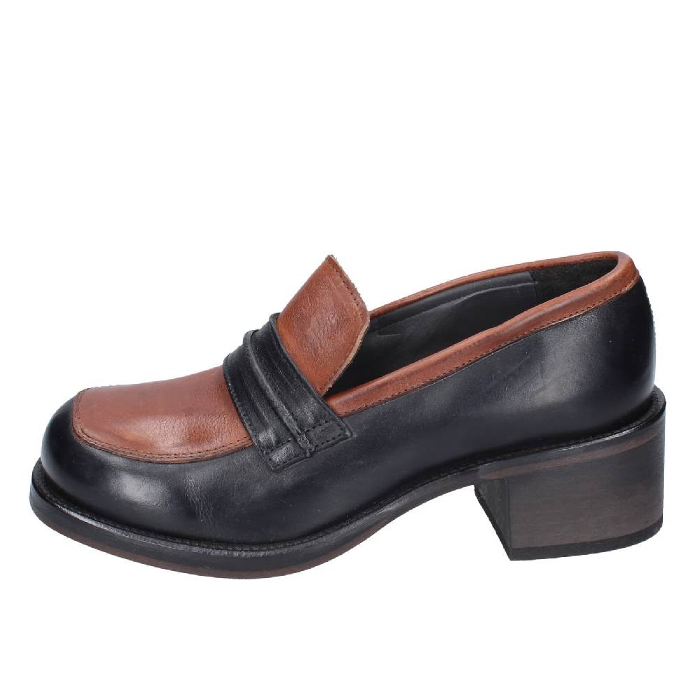 Scarpe Donna MOMA Mocassini Marrone Pelle Nero 72304E EY559