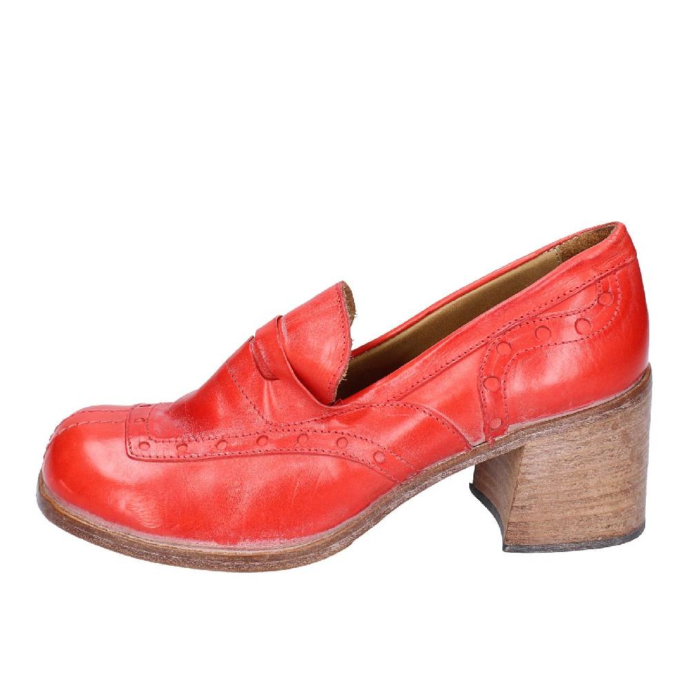Scarpe Donna MOMA Mocassini Rosso Pelle 47406E VINTAGE EX487
