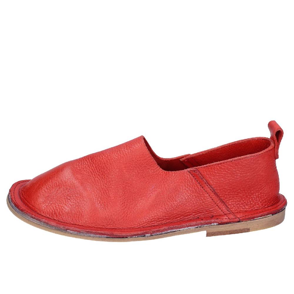 Scarpe Donna MOMA Mocassini Rosso Pelle VINTAGE SLIP ON EX461