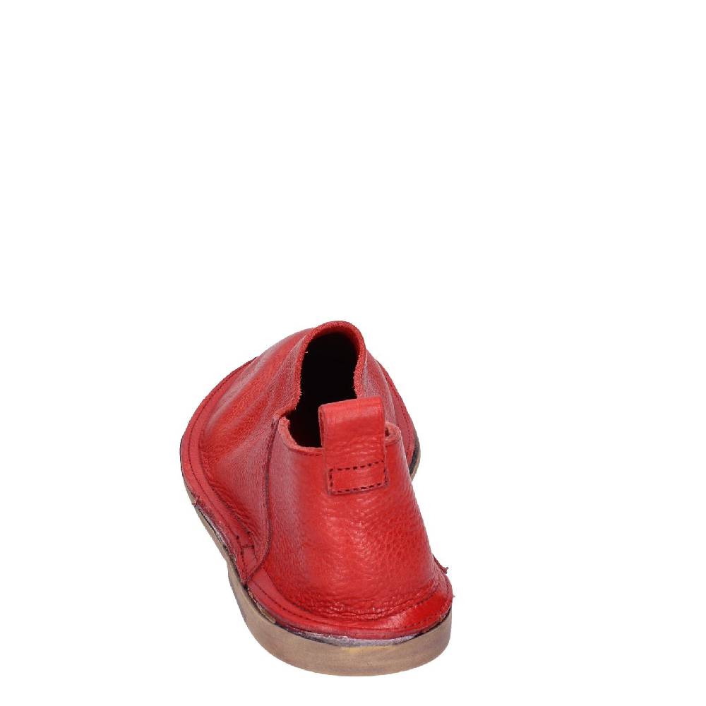 Scarpe Donna MOMA Mocassini Rosso Pelle VINTAGE SLIP ON EX461