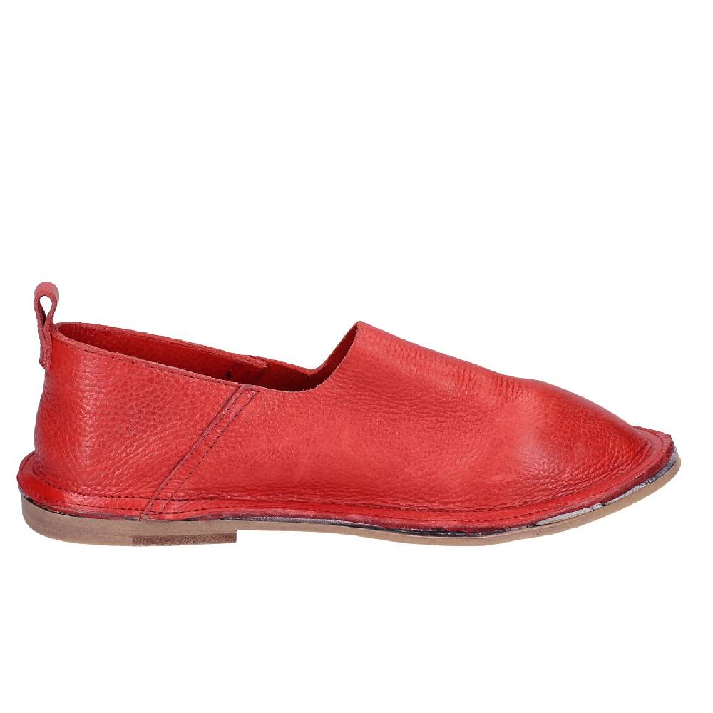 Scarpe Donna MOMA Mocassini Rosso Pelle VINTAGE SLIP ON EX461