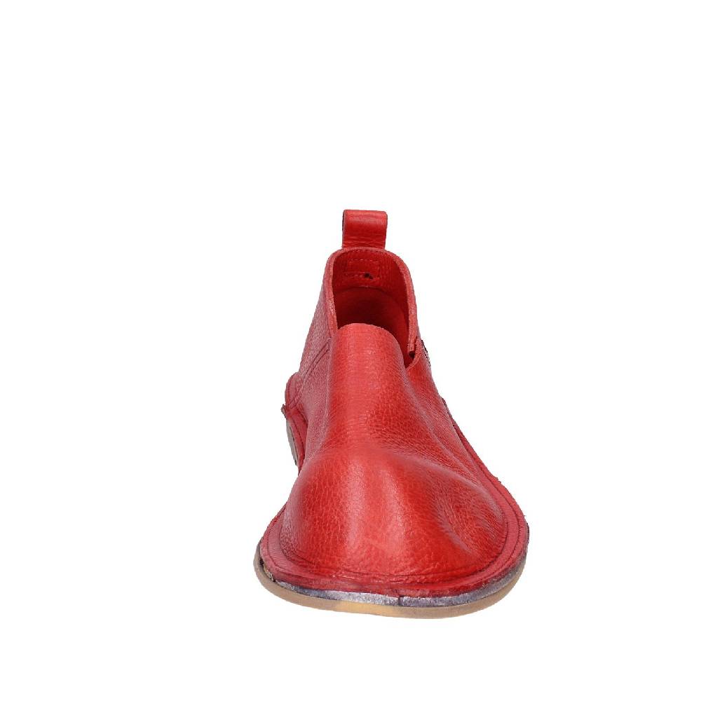 Scarpe Donna MOMA Mocassini Rosso Pelle VINTAGE SLIP ON EX461