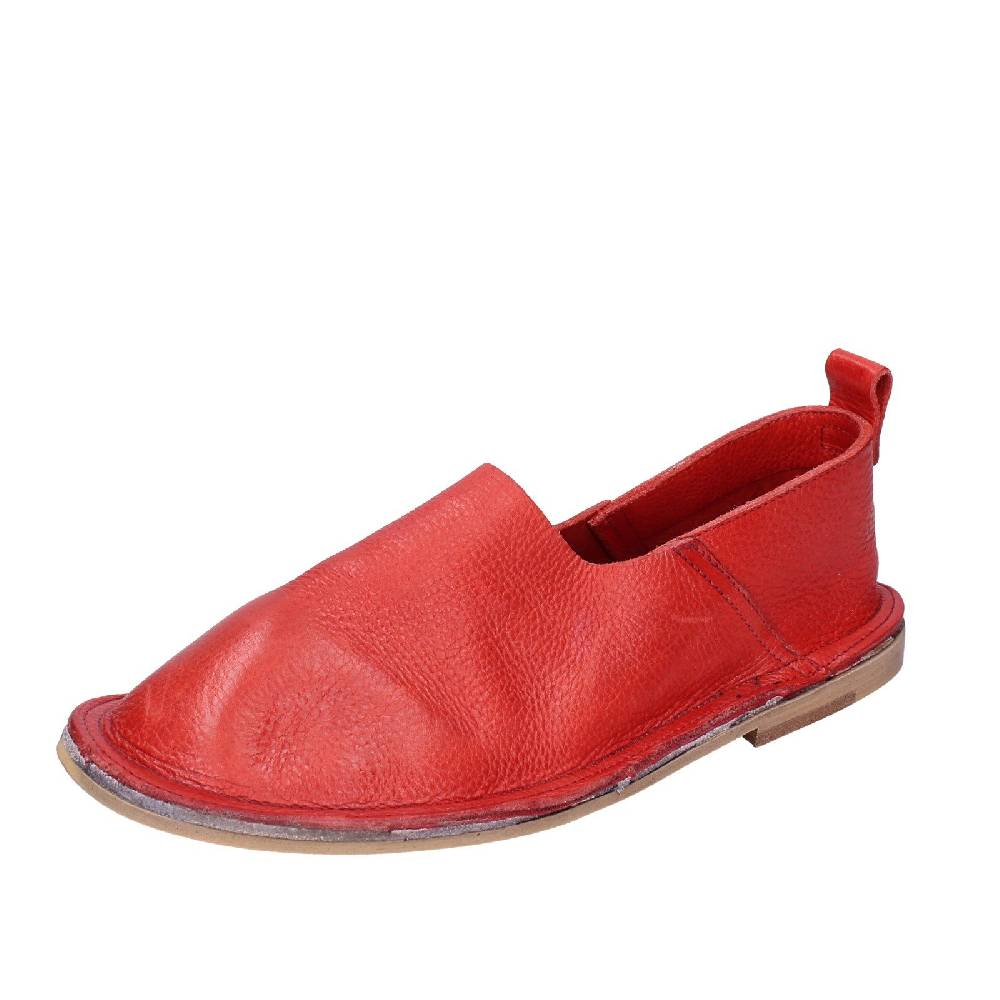 scarpe donna MOMA mocassini rosso pelle VINTAGE SLIP ON EX461