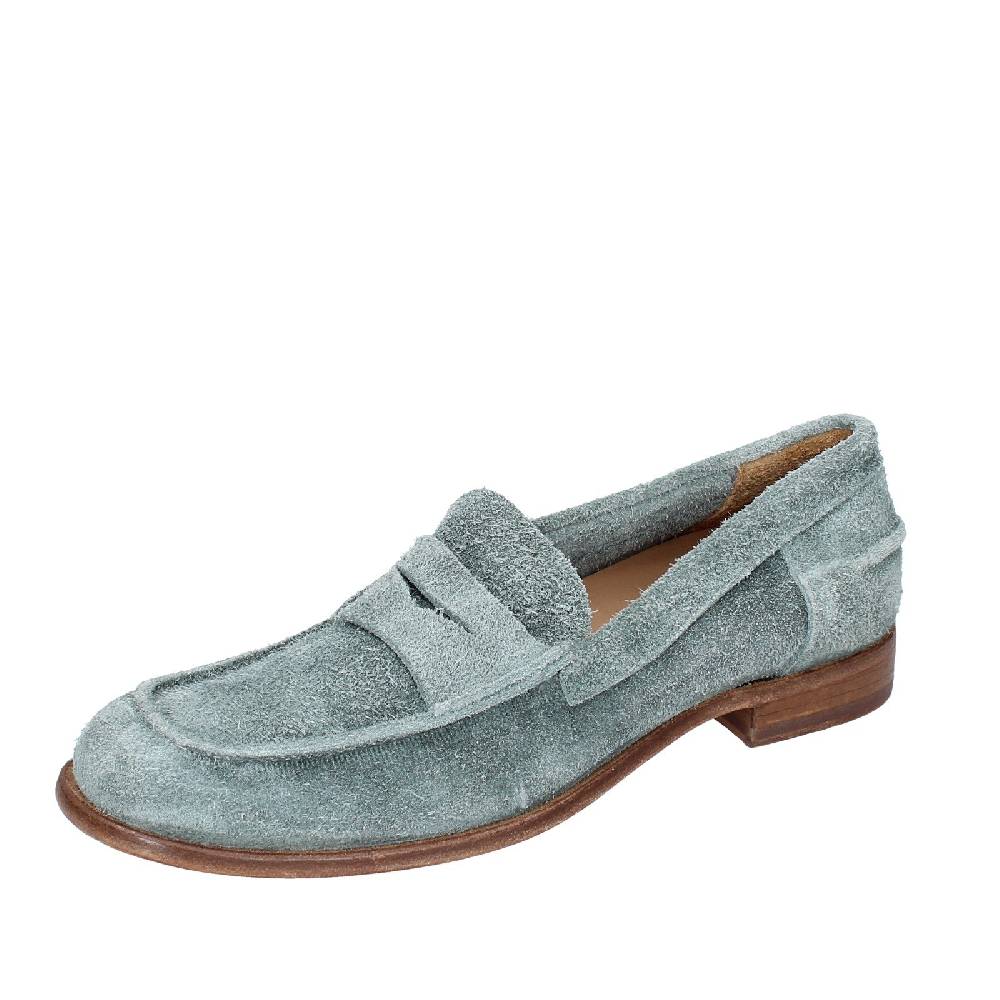 scarpe donna MOMA mocassini verde camoscio 39402E VINTAGE EX508