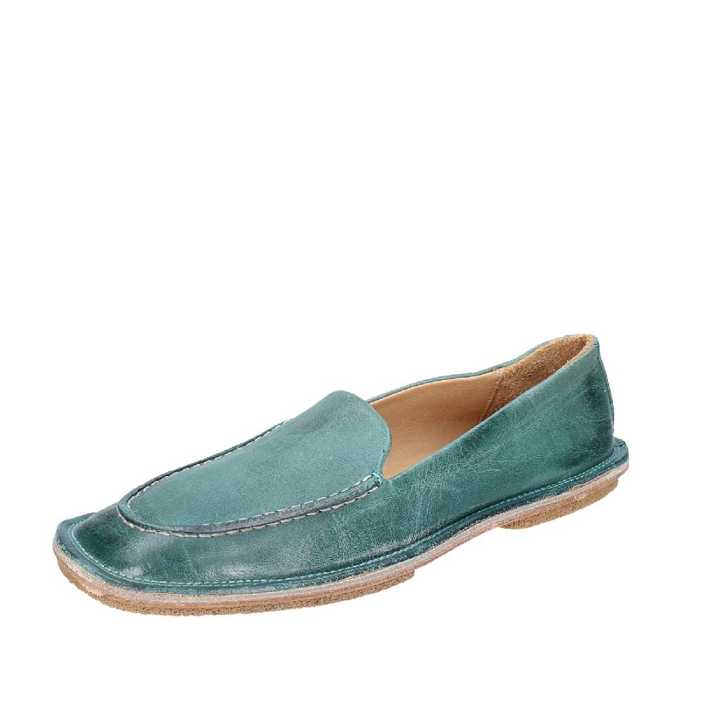 scarpe donna MOMA mocassini verde pelle 1ES473 EY625