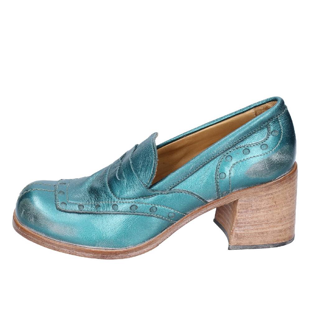Scarpe Donna MOMA Mocassini Verde Pelle 47406E VINTAGE EX447