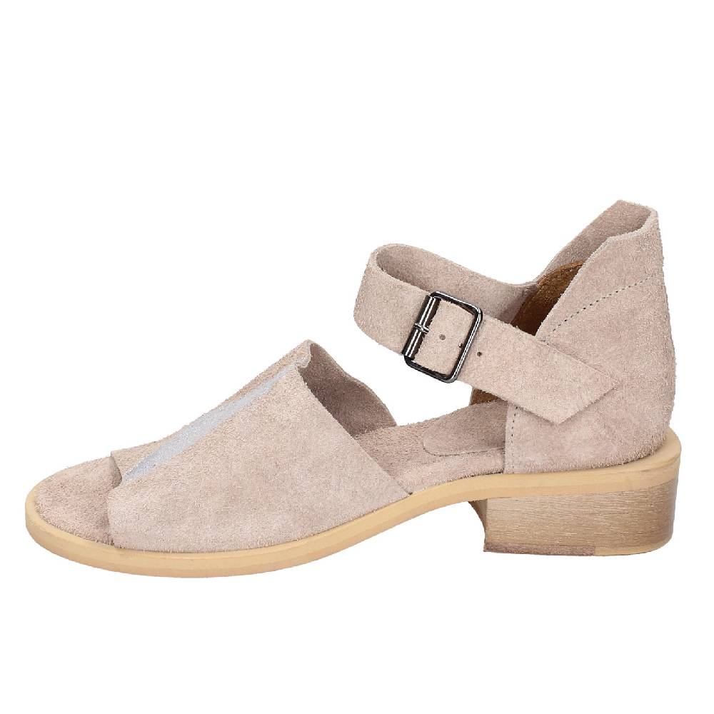 Scarpe Donna MOMA Sandali Beige Camoscio Argento 35403G VINTAGE EX453
