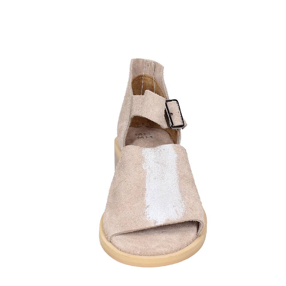 Scarpe Donna MOMA Sandali Beige Camoscio Argento 35403G VINTAGE EX453