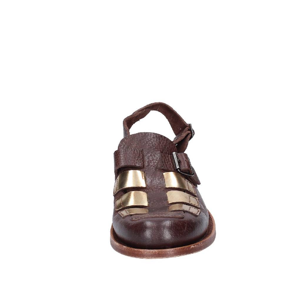 Scarpe Donna MOMA Sandali Marrone Pelle Platino 40403G VINTAGE EX409