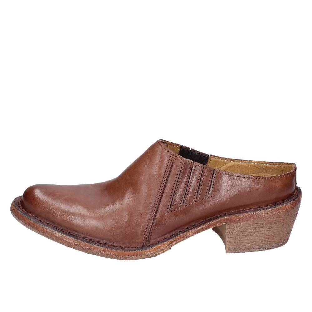 Scarpe Donna MOMA Sandali Marrone Pelle VINTAGE SABOT EX457