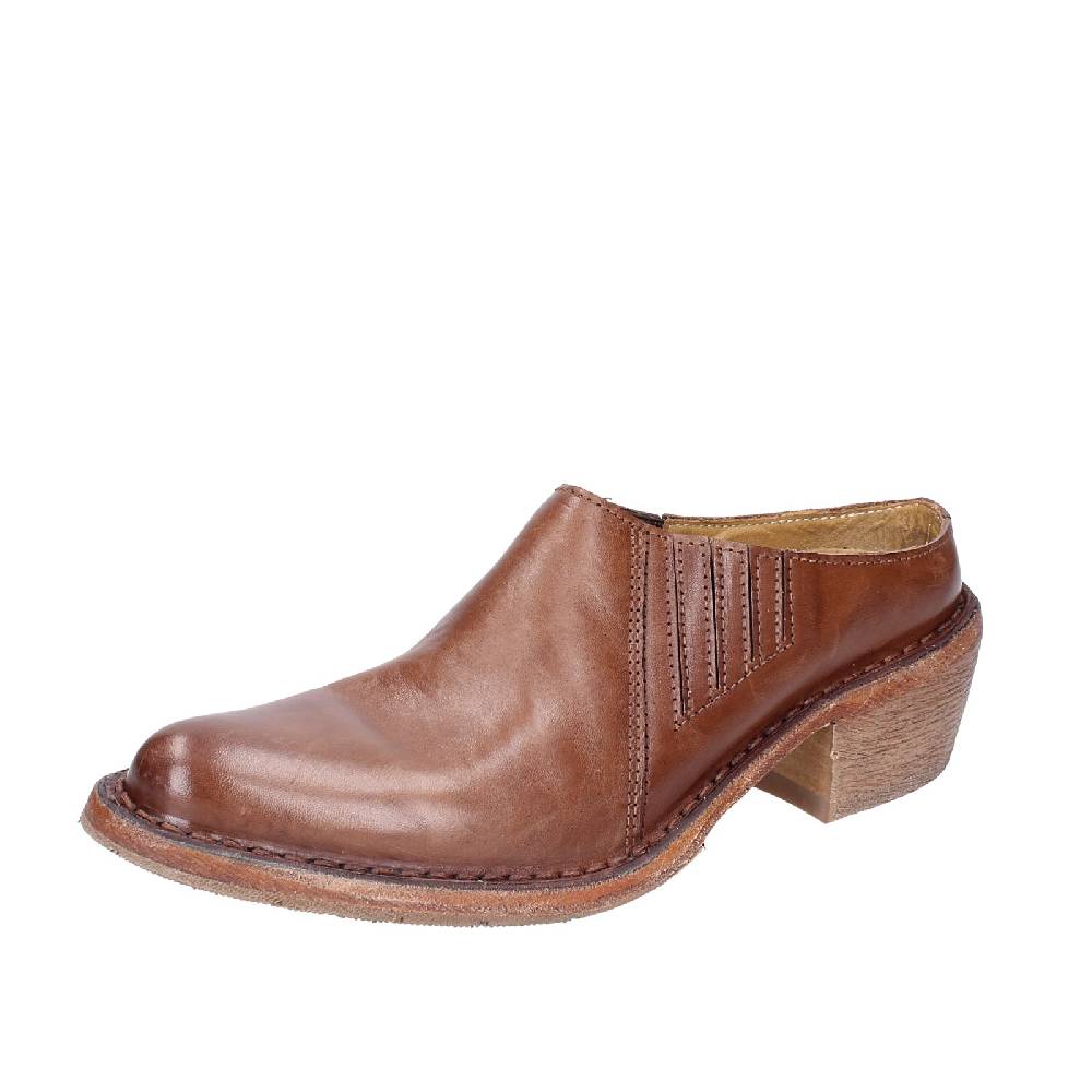 scarpe donna MOMA sandali marrone pelle VINTAGE SABOT EX457