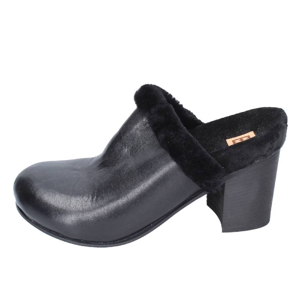 Scarpe Donna MOMA Sandali Nero Pelle Pelliccia EY580