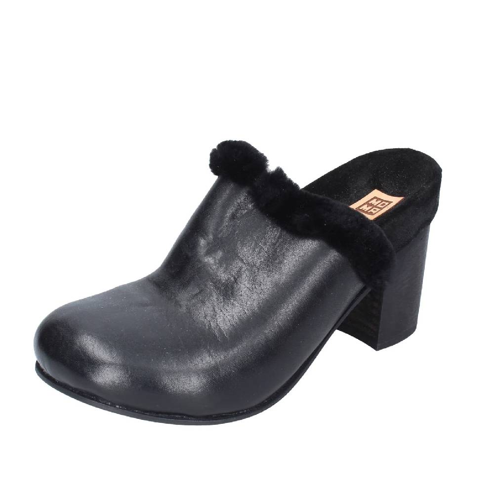 scarpe donna MOMA sandali nero pelle pelliccia EY580