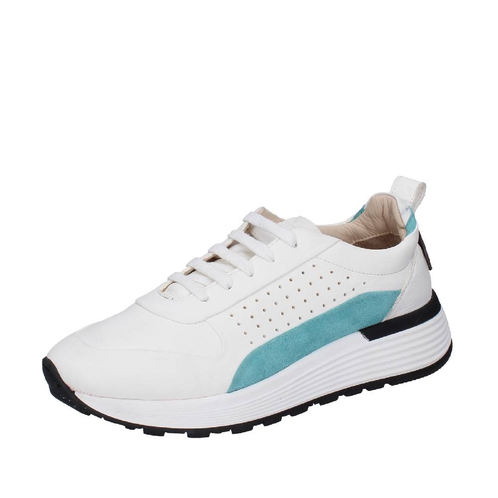 scarpe donna MOMA sneakers bianco pelle camoscio 3AS412 EY624