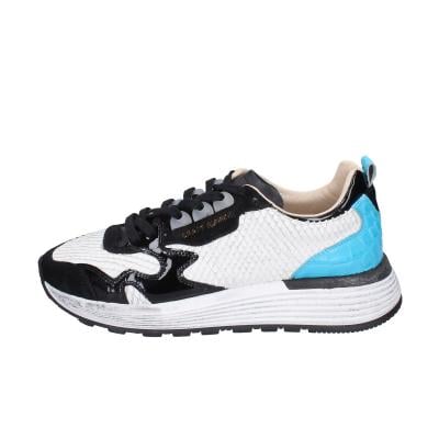 Scarpe Donna MOMA Sneakers Bianco Pelle Nero Camoscio 3AS401-CR10 BC853