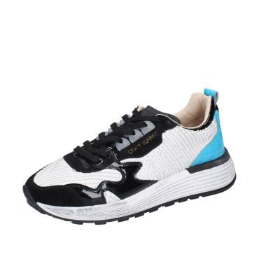 scarpe donna MOMA sneakers bianco pelle nero camoscio 3AS401-CR10 BC853