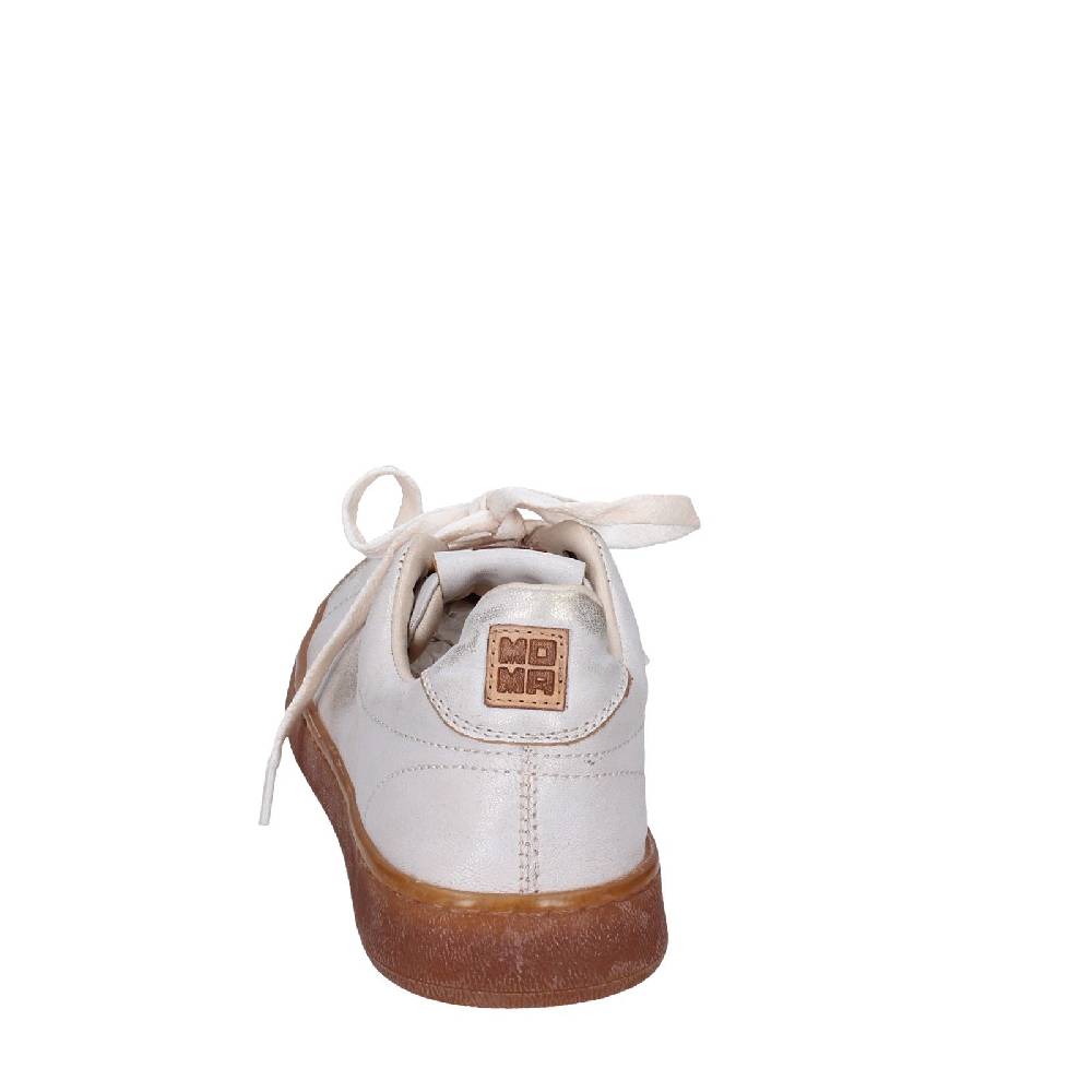 Scarpe Donna MOMA Sneakers Bianco Pelle Platino 49401A VINTAGE EX442