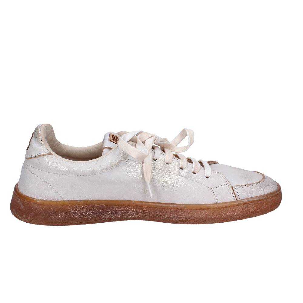 Scarpe Donna MOMA Sneakers Bianco Pelle Platino 49401A VINTAGE EX442