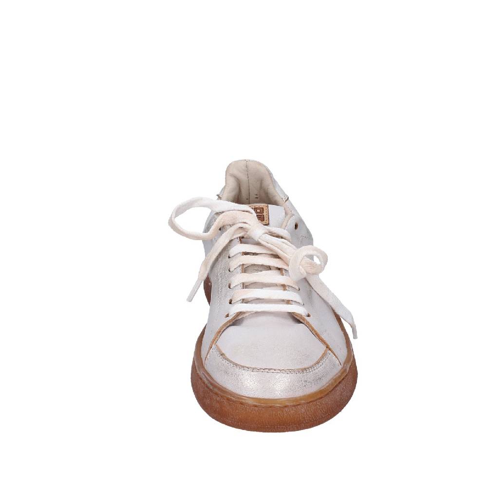 Scarpe Donna MOMA Sneakers Bianco Pelle Platino 49401A VINTAGE EX442
