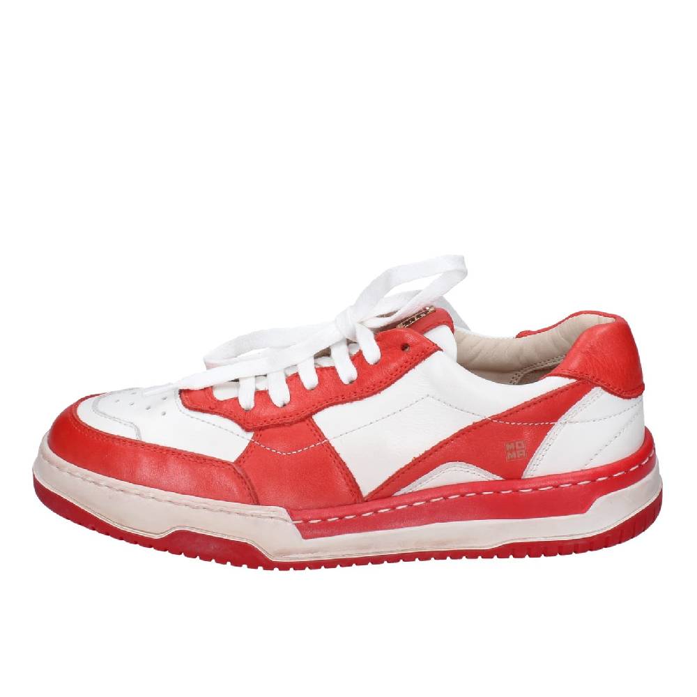 Scarpe Donna MOMA Sneakers Bianco Pelle Rosa EY593