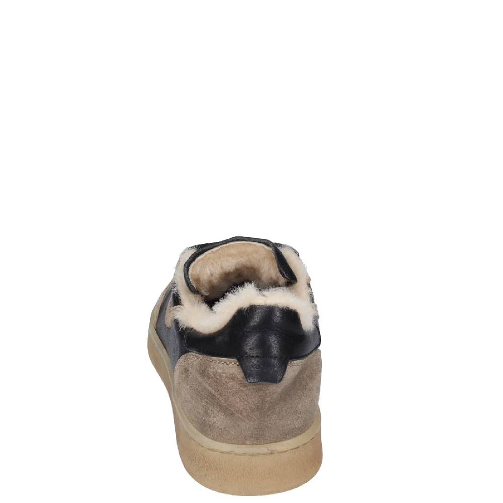 Scarpe Donna MOMA Sneakers Nero Pelle Beige 89301A EY602