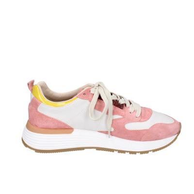 Scarpe Donna MOMA Sneakers Rosa Pelle Bianco Camoscio 3AS401-CR11 BC795