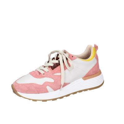 scarpe donna MOMA sneakers rosa pelle bianco camoscio 3AS401-CR11 BC795