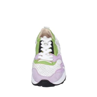 Scarpe Donna MOMA Sneakers Viola Pelle Bianco Camoscio 3AS401-CR8 BC72