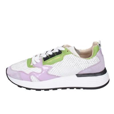 Scarpe Donna MOMA Sneakers Viola Pelle Bianco Camoscio 3AS401-CR8 BC72