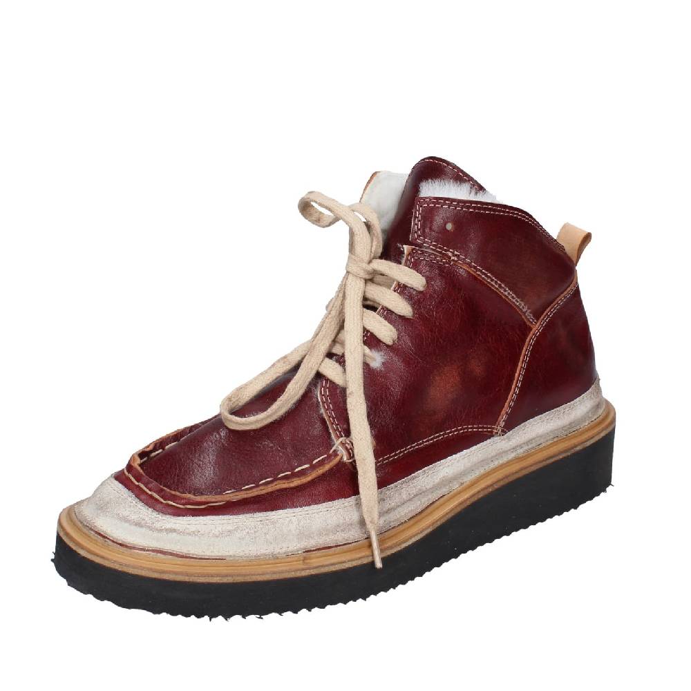 scarpe donna MOMA stivaletti bordeaux pelle camoscio EY579