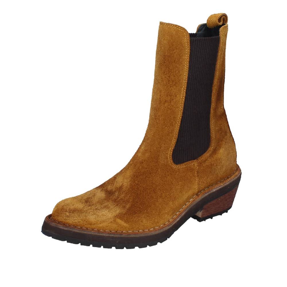 scarpe donna MOMA stivaletti marrone camoscio 75301C EY565