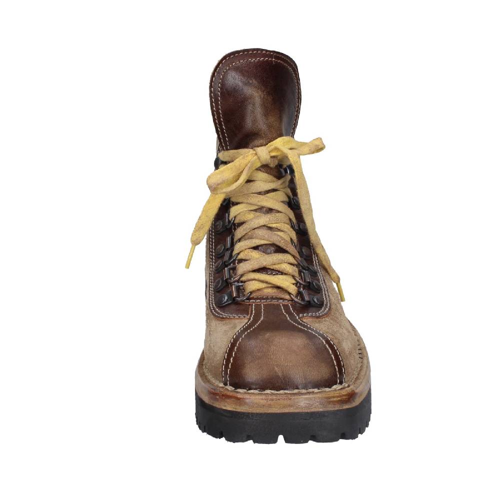 Scarpe Donna MOMA Stivaletti Marrone Camoscio Beige Pelle 81301B EY576