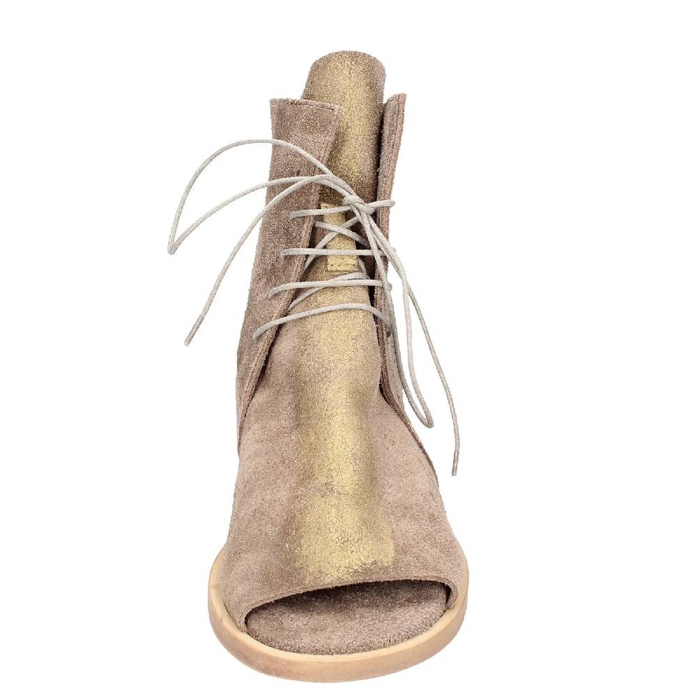 Scarpe Donna MOMA Stivaletti Marrone Camoscio Oro 35402I VINTAGE EX443