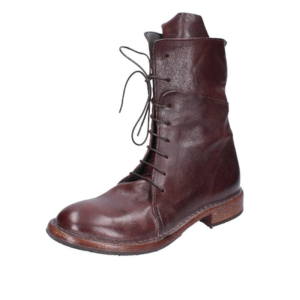 scarpe donna MOMA stivaletti marrone pelle 1CW195 VINTAGE EX492