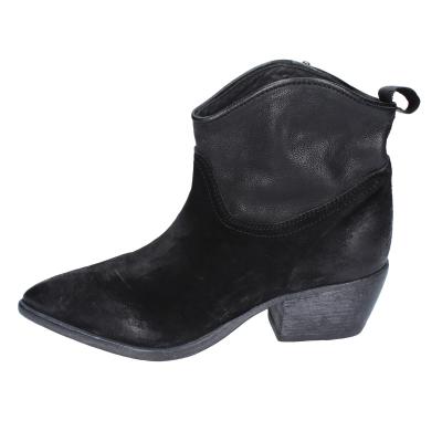 Scarpe Donna MOMA Stivaletti Nero Camoscio Pelle 1CW313 VINTAGE BD809