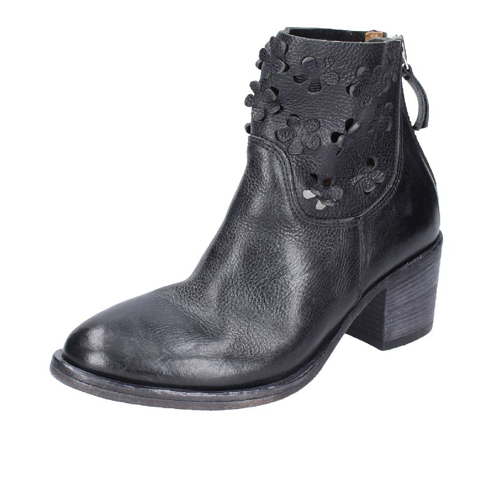 scarpe donna MOMA stivaletti nero pelle 33402C VINTAGE EX396
