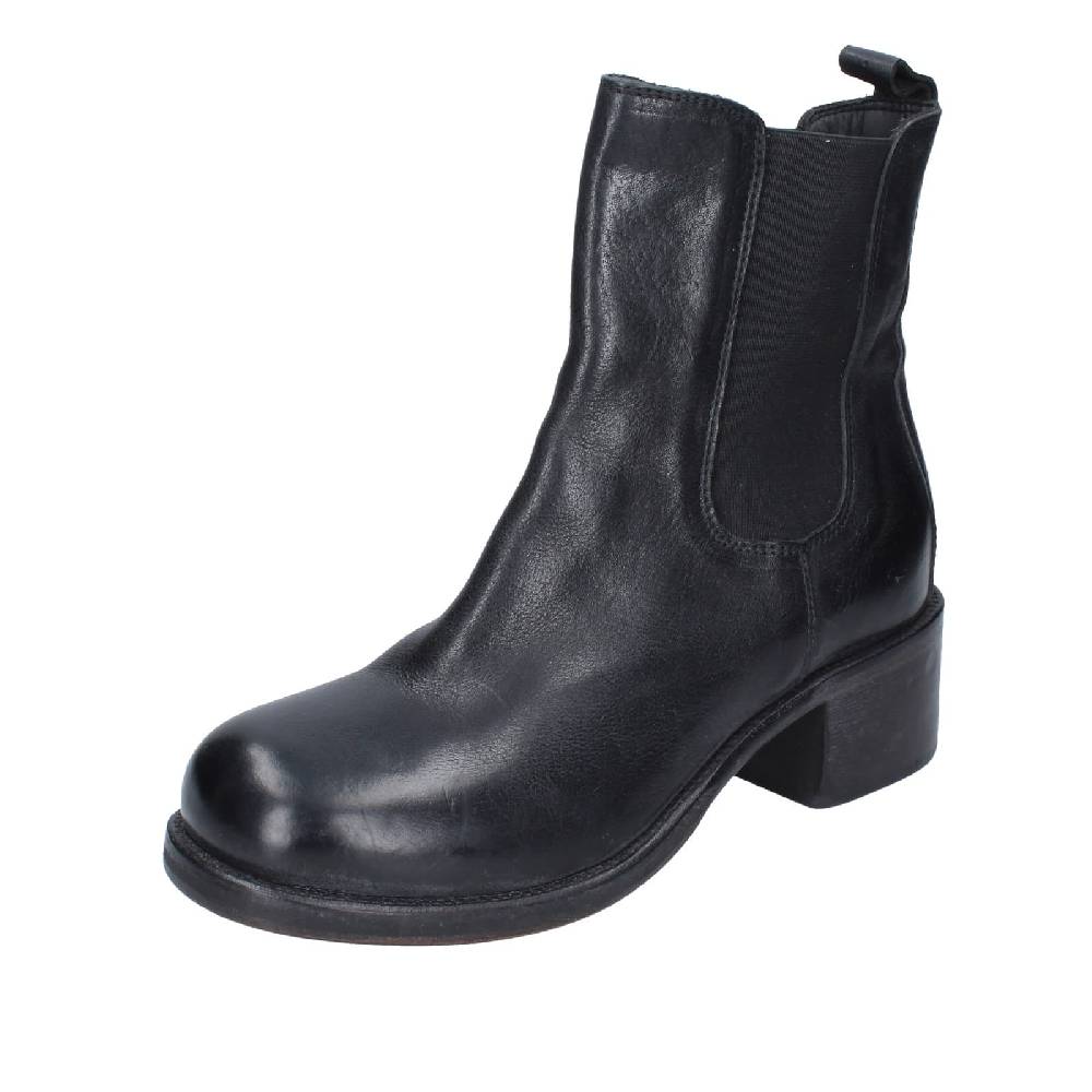 scarpe donna MOMA stivaletti nero pelle 72302C EY524