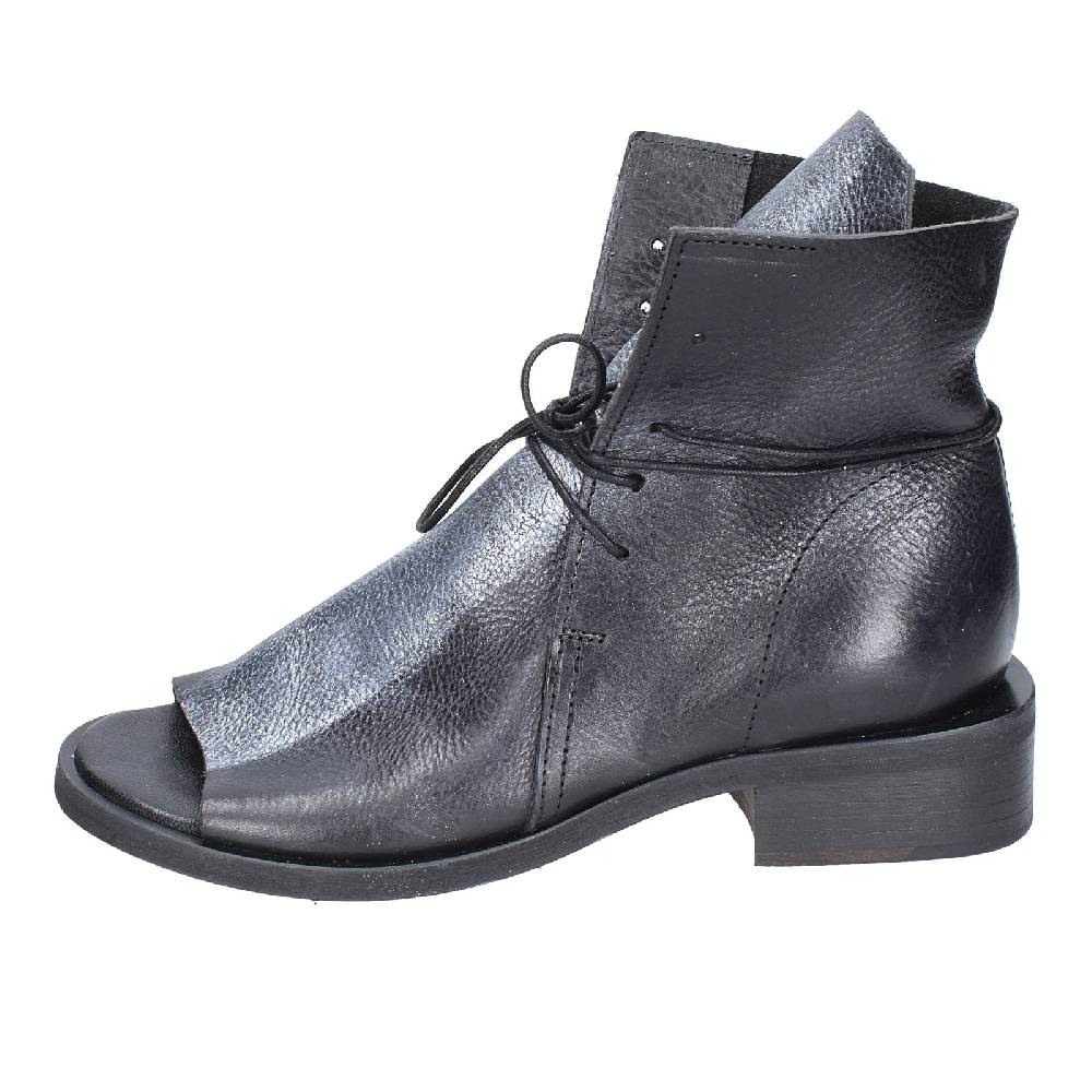 Scarpe Donna MOMA Stivaletti Nero Pelle Argento 35402I VINTAGE EX398