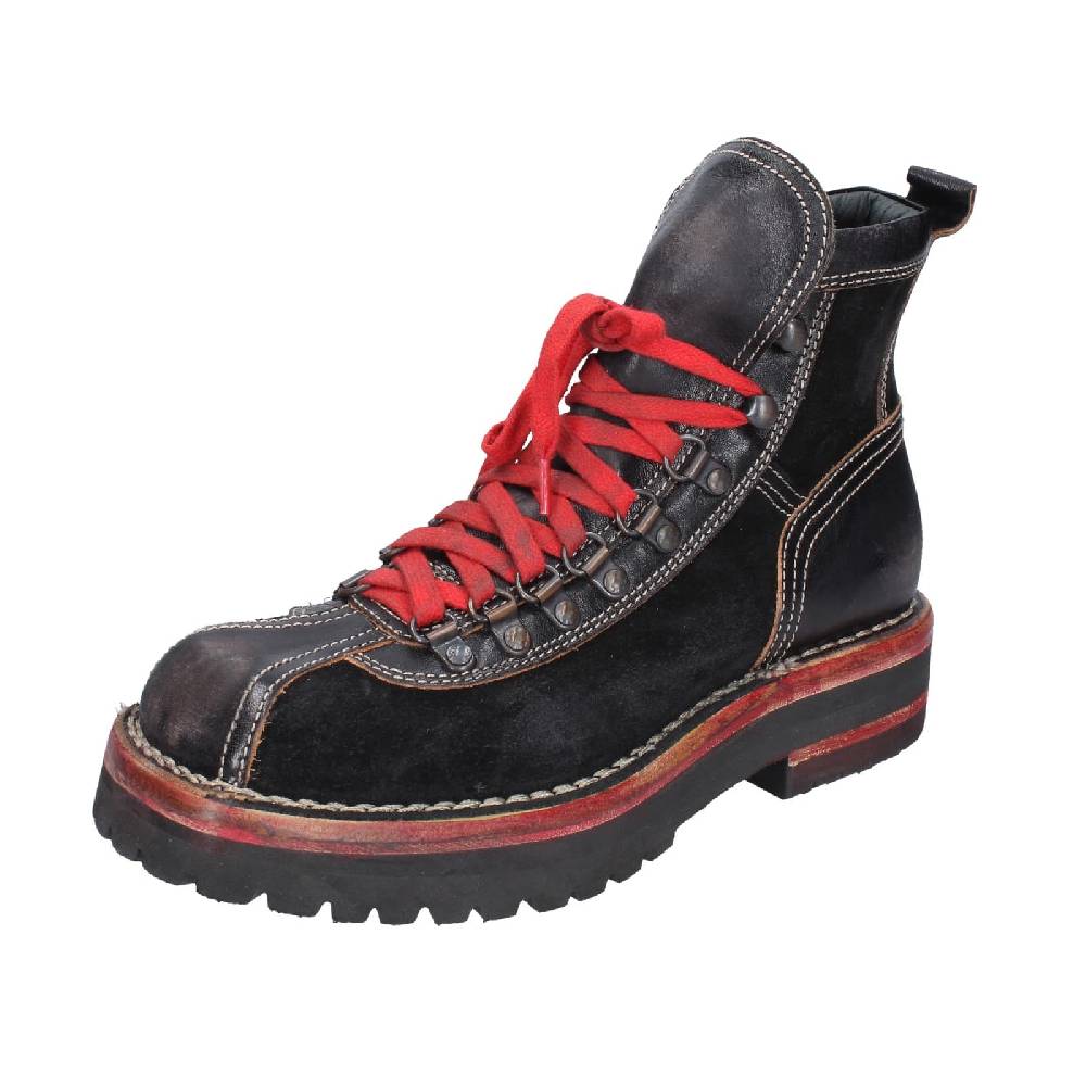 scarpe donna MOMA stivaletti nero pelle camoscio 81301B EY563