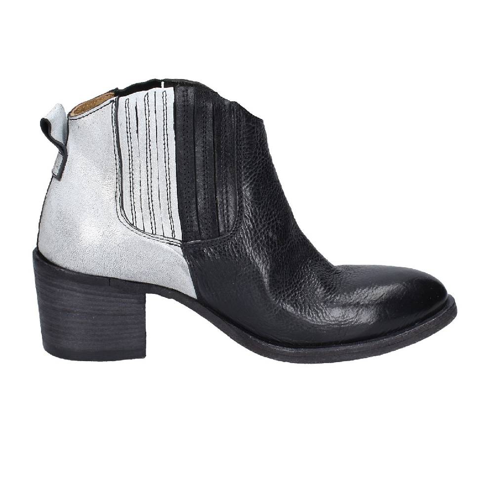 Scarpe Donna MOMA Stivaletti Nero Pelle Grigio 33403B VINTAGE EX393