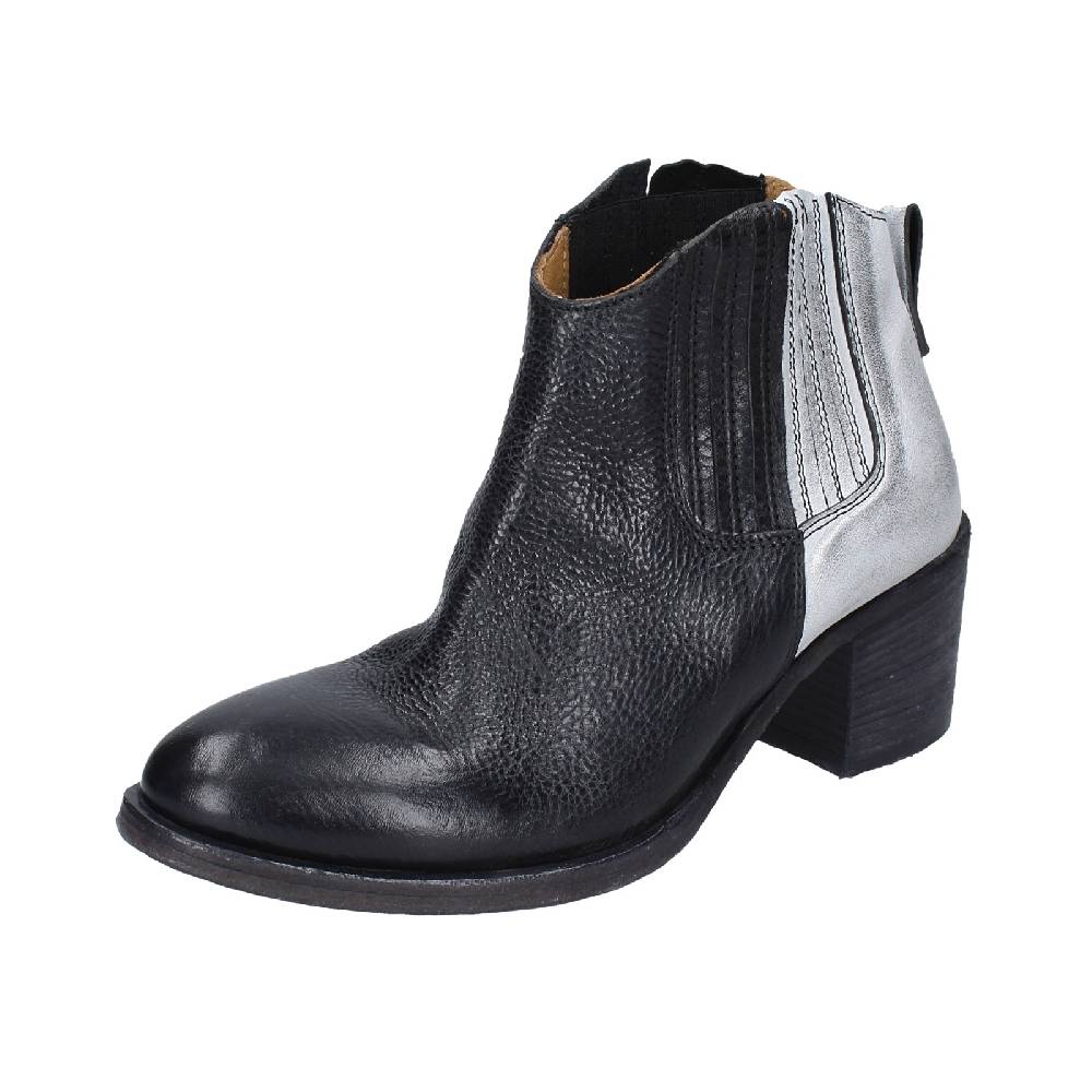 scarpe donna MOMA stivaletti nero pelle grigio 33403B VINTAGE EX393